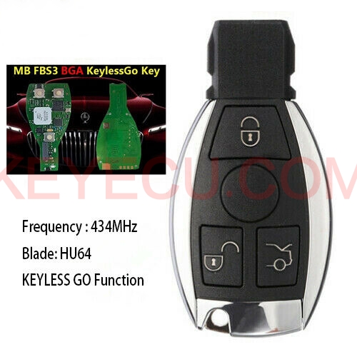Keyless Go Remote Key 315MHz / 433MHz Fob for Benz FBS3