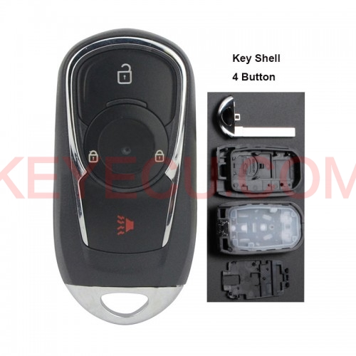Replacement Smart Key Case Shell Fob 4 Button for for Buick Encore 2017