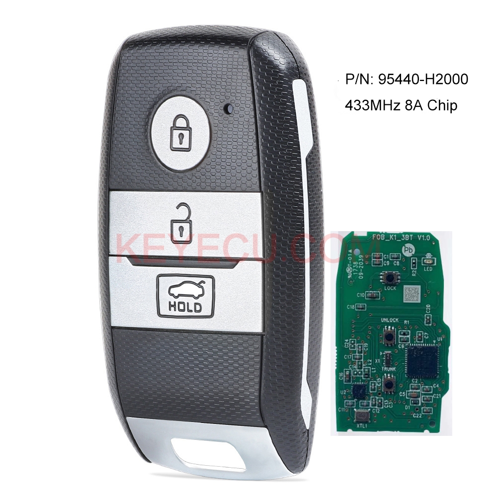 Keyecu Upgraded Remote Car Key Fob 433MHz For Kia Borrego 2009 2010 2011 | 95430-2J000 FCC SV3HMTX