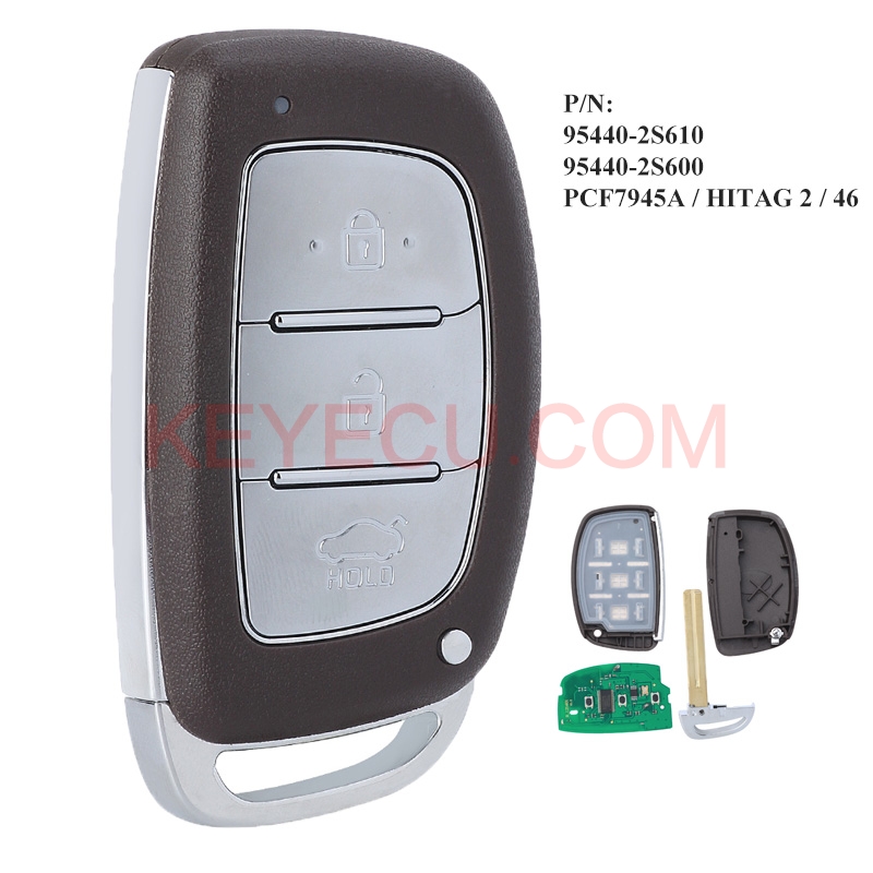 Smart Remote Key 3 Button 433Mhz PCF7945A for Hyundai Tucson IX35 20132016 P/N 954402S600