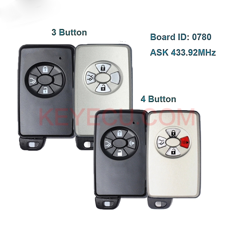 2714510780 Board ID Smart Remote Key ASK 433MHz ID71 for Toyota