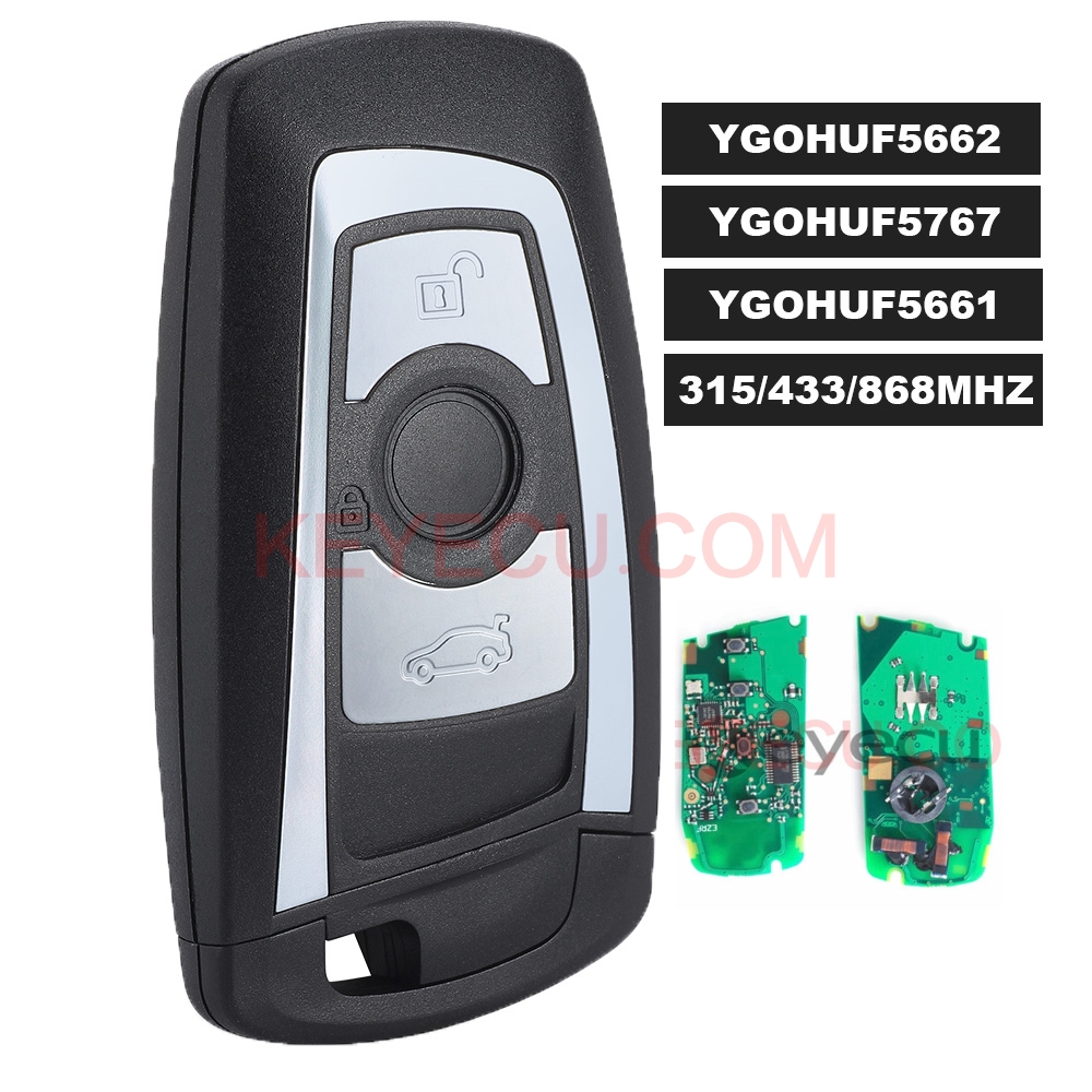 Genuine BMW OEM Smart Key Fob – 4 Button 315MHz Unlocked, YGOHUF5662, Refurbished