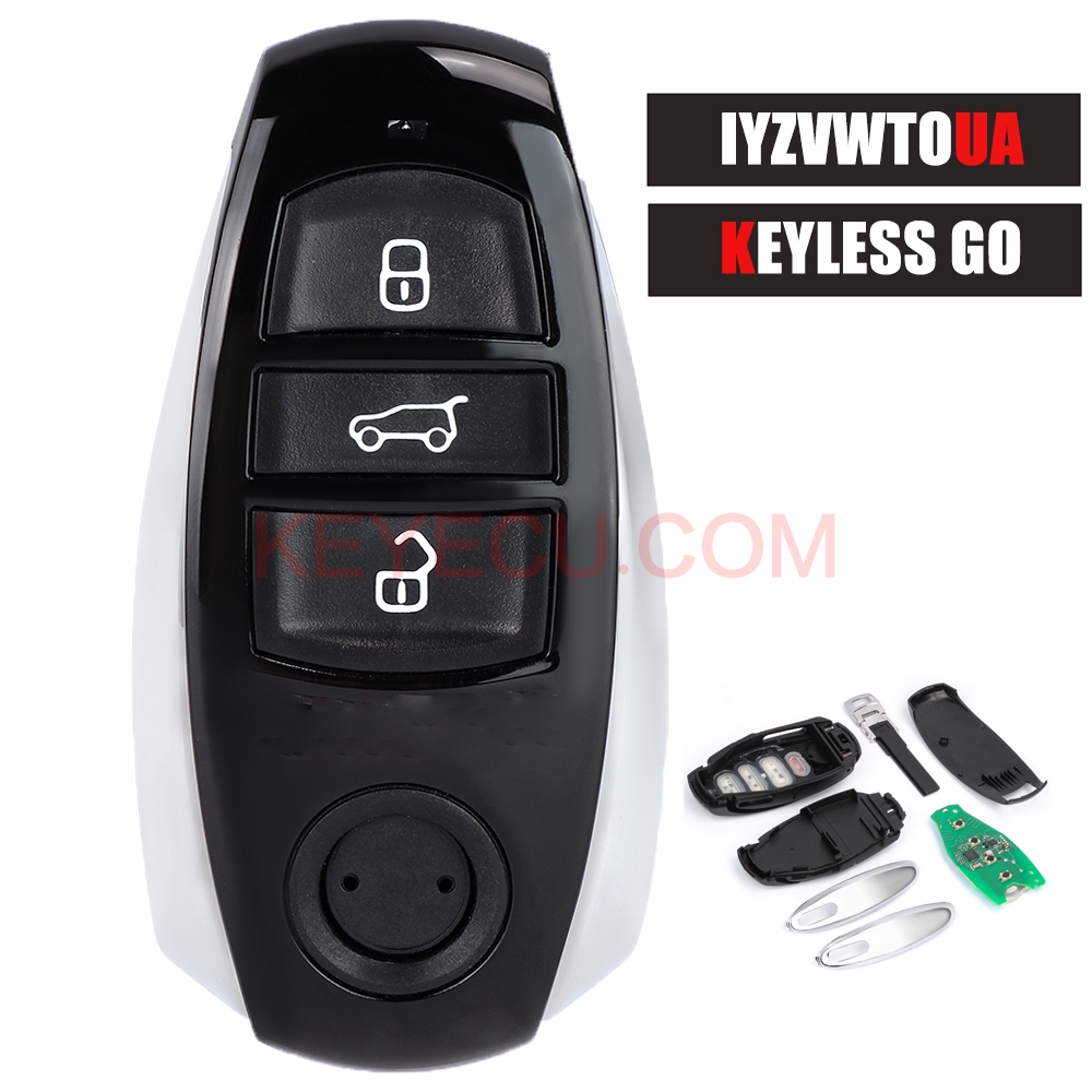 Llave Remoto Para VW Touareg 2010-2014 - 868MHz, Chip PCF7945AC, 3 Botones, Compatible Con Hitag CVGA