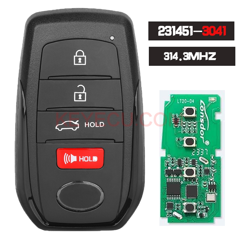 231451-3041 Smart Remote Key Fob 314.3MHz 4 Button for Toyota Crown ...