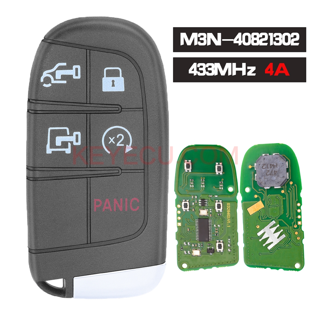 Keylessbest Key Fob Remote Replacement for 2022 2023 Dodge Ram Promaster 5 Buttons 433MHz M3N-40821302 Keylessbest Key Fob Remote Replacement for 2022 2023 Dodge Ram Promaster 5 Buttons 433MHz M3N-40821302