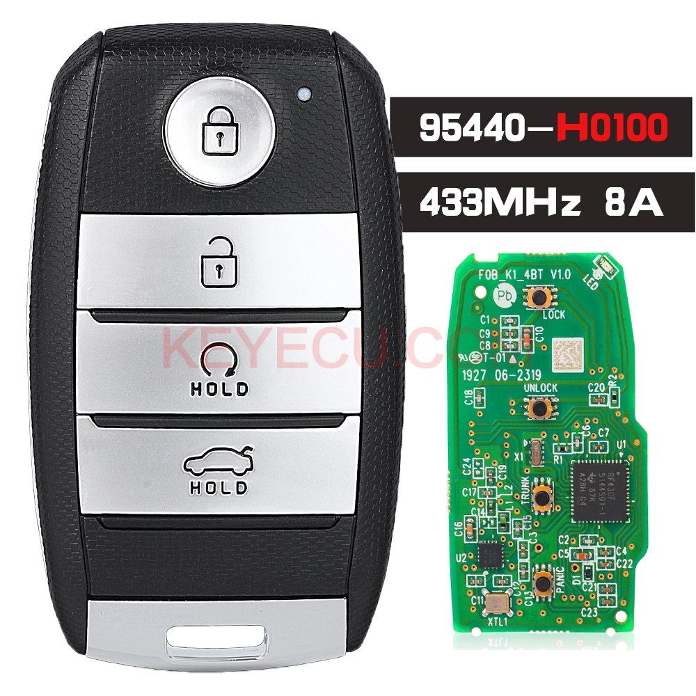 OEM Board P/N: 95440-H0100, Smart Remote Key 3 Button Fob 433MHz 8A ...