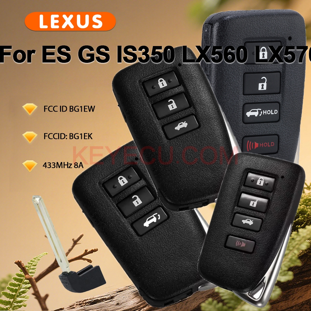 Keygo Gs22 059 FCC ID BG1EW BG1EK 8A Chip 434MHz Aftermarket 3/4 Buttons Keyless go ...